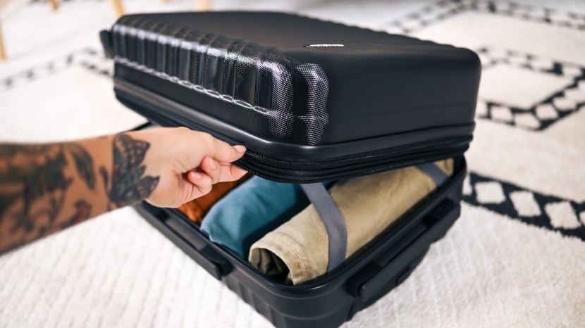 the amazon basics hardside spinner is a perfect example of a basic...