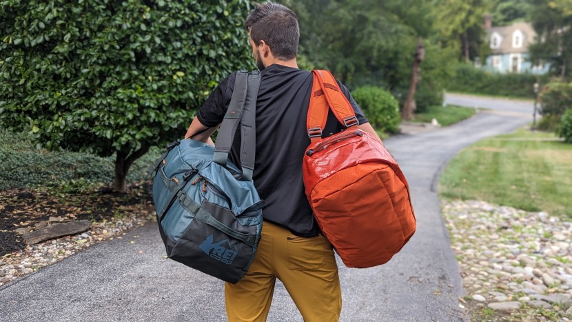 shoulder straps can double as a one-shoulder sling when carrying...