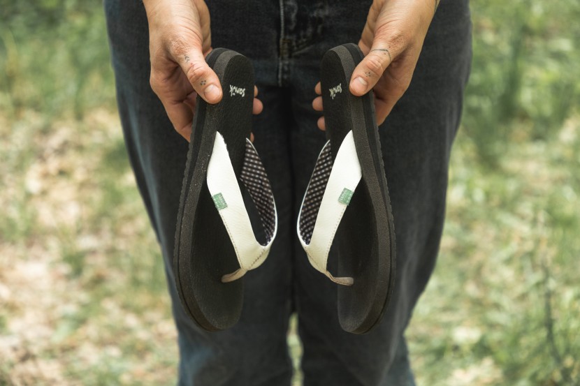 flip flops - with multi-layered "yoga-mat" materials, these sanuks are...