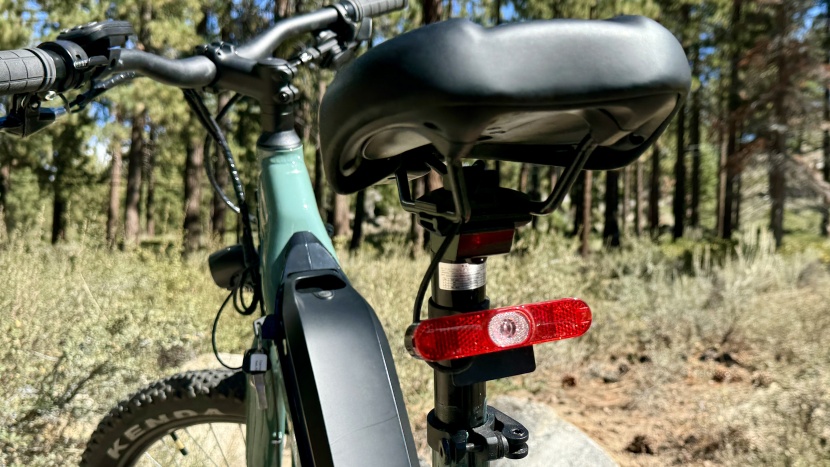 the taillight is wired through the frame to the main battery so...