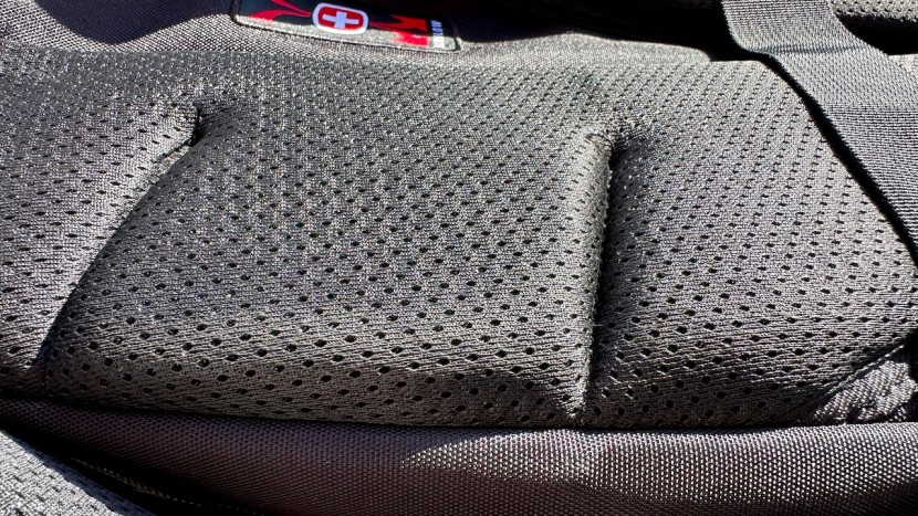 the swiss gear 1900 smartscan has thick, cushiony padding across the...