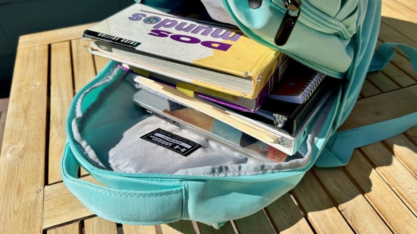 school backpack - there's no shortage of room for your class supplies inside the under...