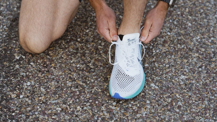 nike vaporfly 3 - the lacing position is unique, but works well to provide support and...