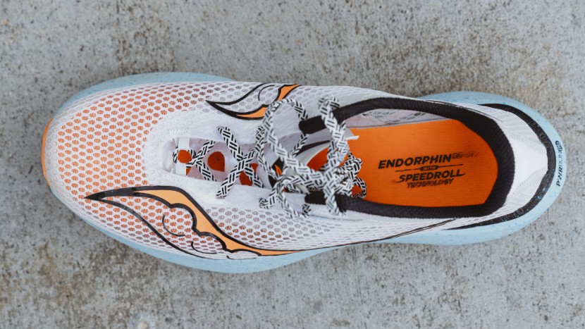 saucony endorphin pro 3 - the upper is extremely light weight. it also doesn't retain water.....