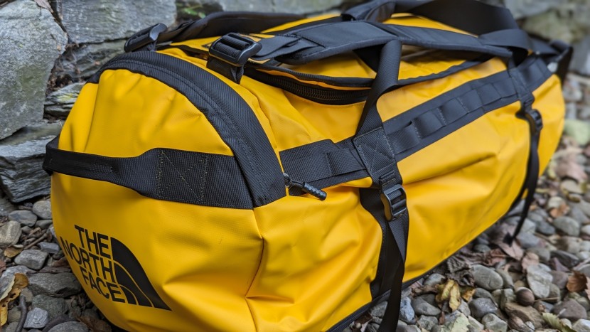 the north face base camp - heavy-duty drag handles, straps, and webbing help transport and...