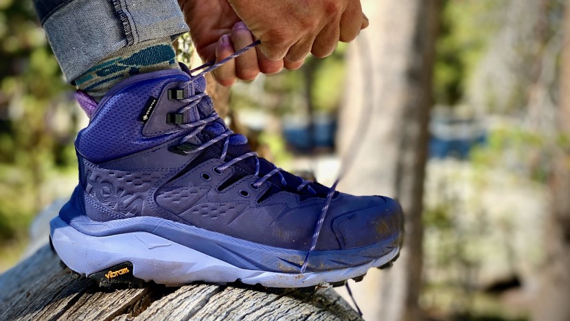 hoka kaha 2 gtx for women - three burly metal lacing hooks create a customized fit that truly...