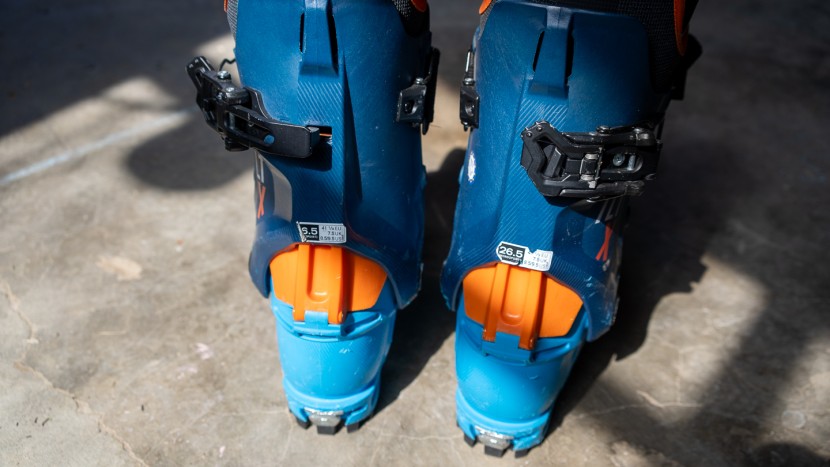 dynafit tlt x - the main upper cuff lever actuates the cuff lock and cinches around...