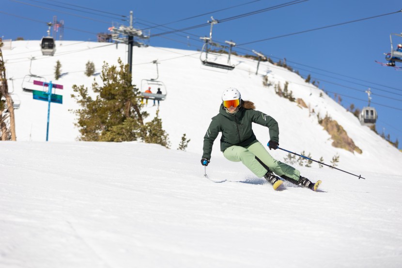 all mountain skis - when you flex a cambered ski, it wants to snap back into its form...