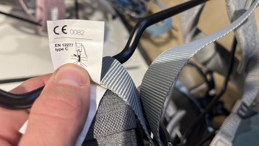 climbing harness - look for the ce or uiaa logo on the harness' tag or packaging to...