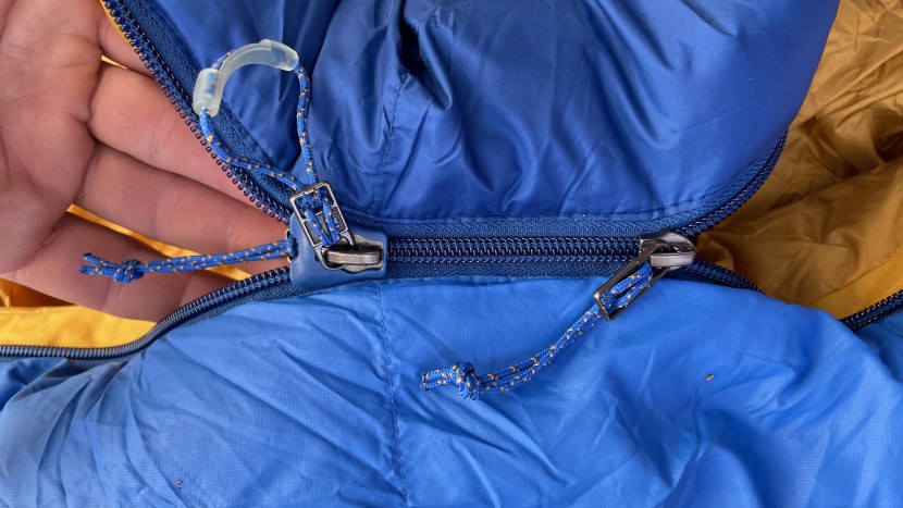 mountain hardwear bishop pass 15 - this zipper has two pulls on the upper slider (one glows in the...