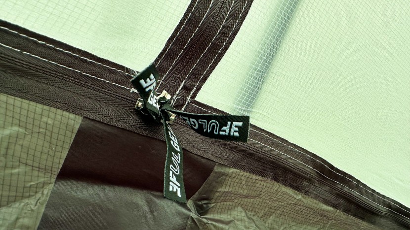 3f ul gear lanshan 2 pro - the dual door zippers meet at the center in a somewhat unrefined...