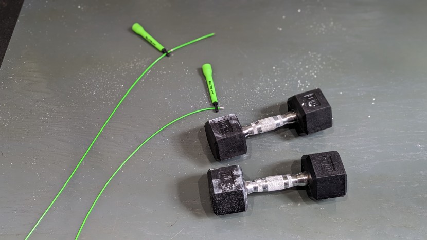 amazon basics rubber encased hex - we used the amazon dumbbells in various fast-paced workouts; they...