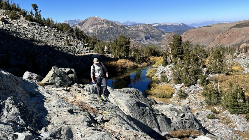 hoka speedgoat 5.0 - traversing along this smooth rock slab, we noticed the torque on the...