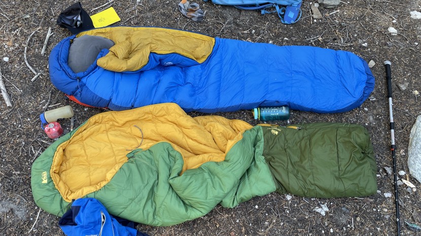 backpacking sleeping bag - our high value bags, the bishop pass (above) and trailmade 20 (below).