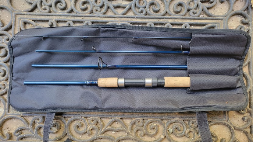 fishing rod - the st. croix triumph travel rod fits nicely in its padded travel...
