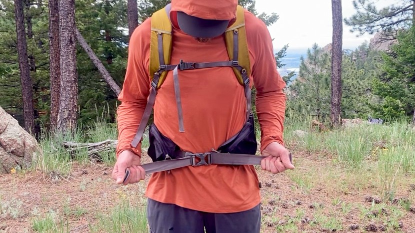 ultralight backpack - this hip belt feels great worn snuggly on our lead tester's narrow...