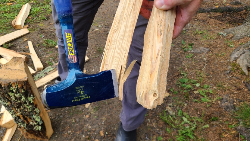 we appreciate that it powers through knots that smaller kindling...