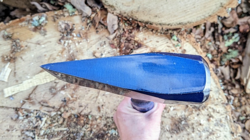 the heavy, dramatically-wedged head of the estwing fireside friend...