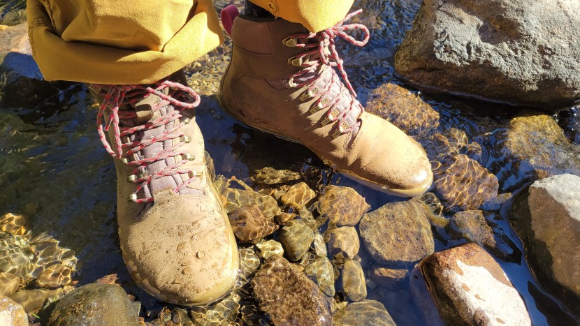 the vivobarefoot tracker ii proved to be as waterproof as they...