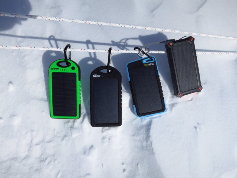 sunferno flintstone - testing our panel of pocket sized chargers on mount erebus...