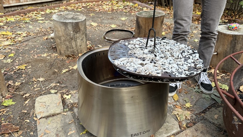 fire pit - east oak's ash pan design is easy and quick to clean.
