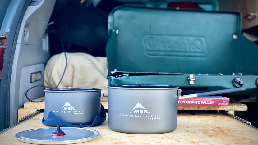 camping cookware - the msr fusion ceramic 2-pot set is the perfect foundation for your...