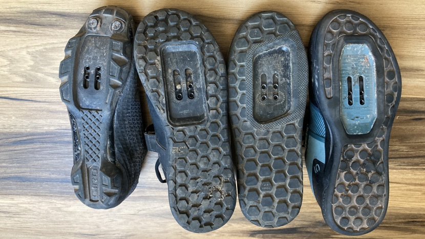 mountain bike shoes feature many different types of soles and last...