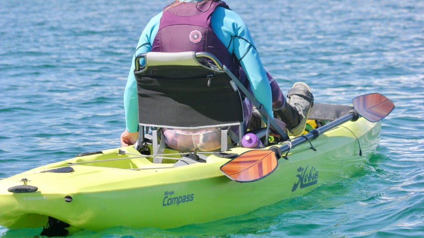 hobie mirage compass - in calm water you can put the paddle away and control this kayak...