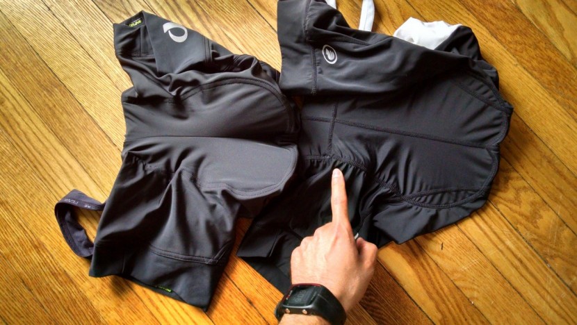 performance elite bibs - the seams of the performance elite bibs (right) were already...