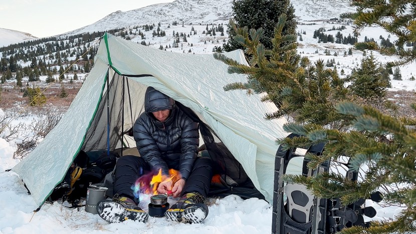 tarptent stratospire ultra - large vestibules for cooking and gear storage in the stratospire...