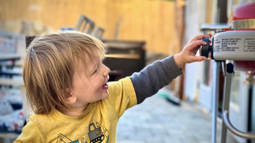 weber traveler - this grill is so easy to use, even our lead taste tester, sam, can...