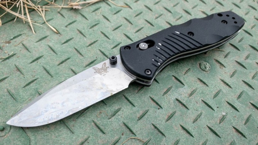 benchmade mini barrage 585 - the plastic might get a little scuffed, but a benchmade knife will...