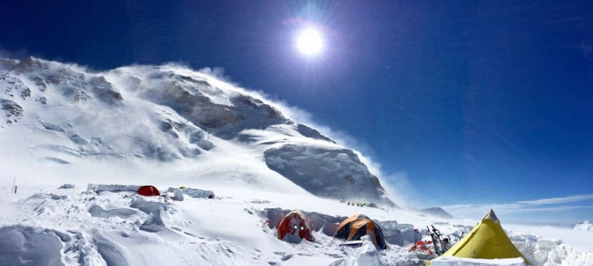 4 season tent - it takes a serious tent to handle the 60 mph winds whipping over...