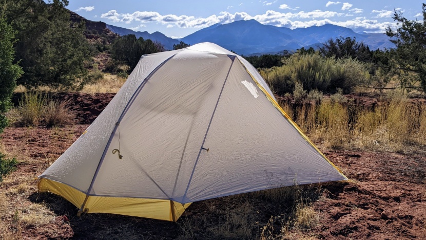 big agnes tiger wall ul2 - the tent has three guylines, one of which you can see hanging from...
