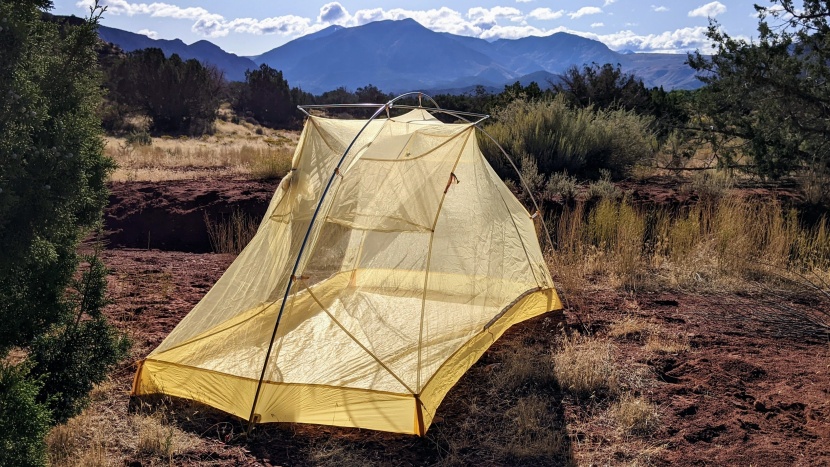 big agnes tiger wall ul2 - a crossbar and arched poles help create the tent's generous headroom.
