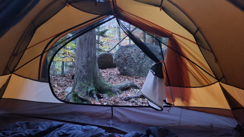 opening both doors gives you plenty of views even with the rainfly.