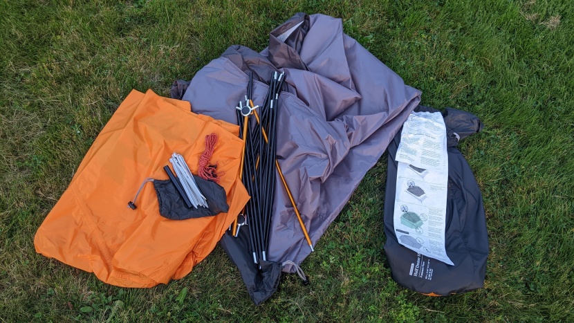 rei co-op half dome sl 2+ - here's everything included in the bag, including one awkward...