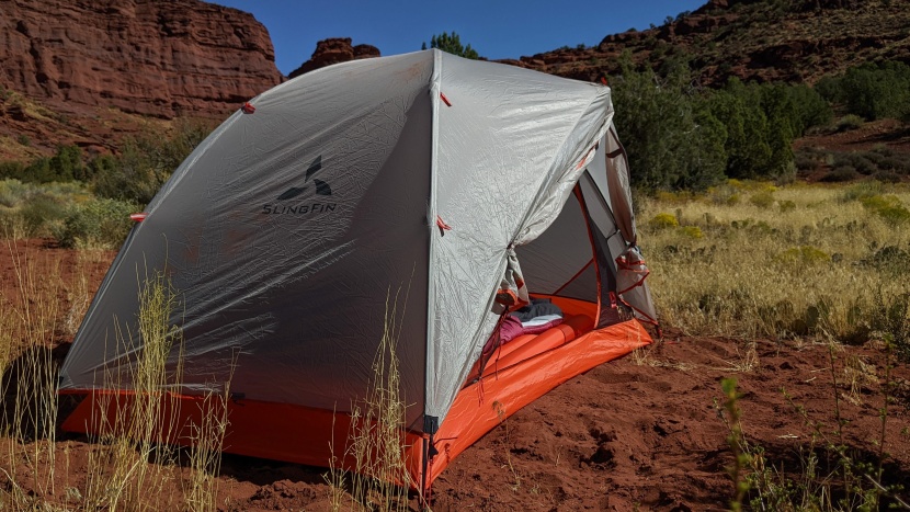 slingfin portal 2 - there are two orange tabs on the fly to attach guylines. inner...