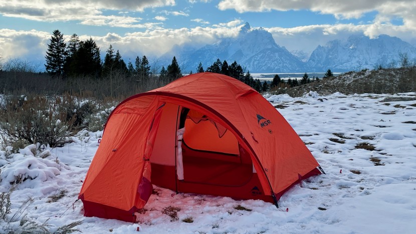 4 season tent - the colorful msr remote 2 is inviting in cold, snowy environments