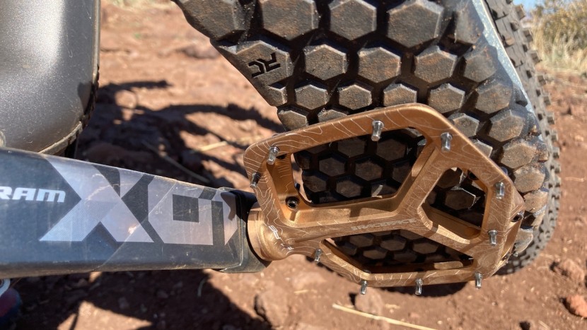 bike pedals - the pins on mountain bike flat pedals are designed to bite into the...