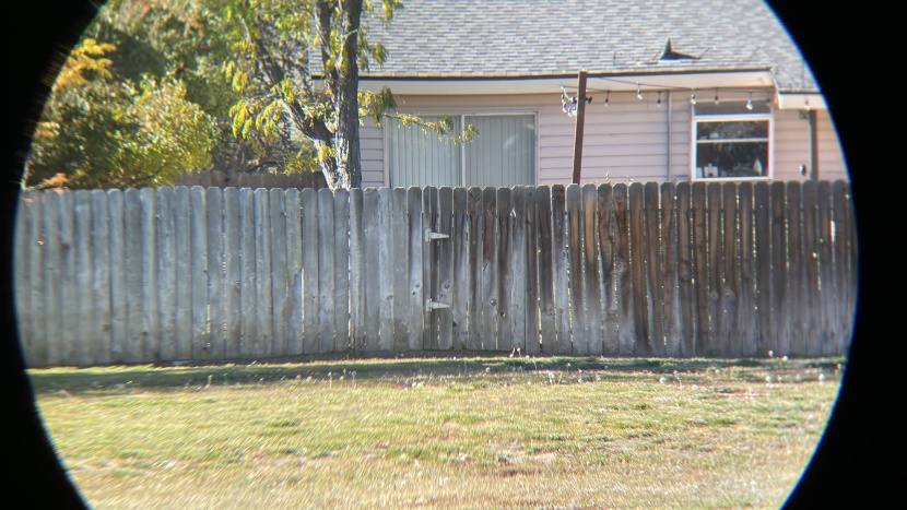 nikon prostaff p3 10x42 - we used these fence posts to measure field of view at a set distance.