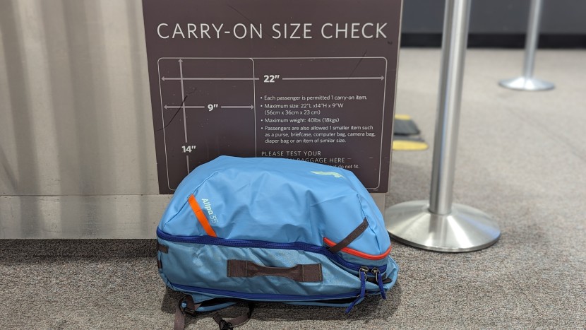 cotopaxi allpa 35l - it probably won't fit under the seat in front of you, but the allpa...