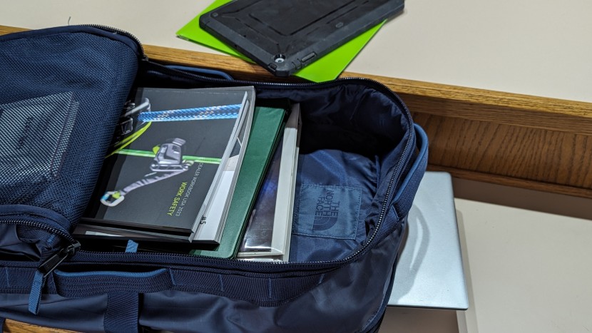 the north face base camp voyager - we used the voyager to pack up some binders and materials for a...