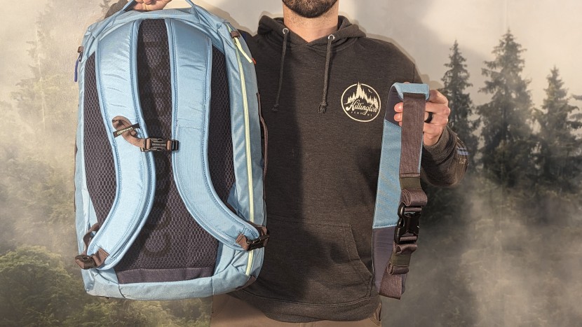 you can completely remove the waist strap for a more streamlined...