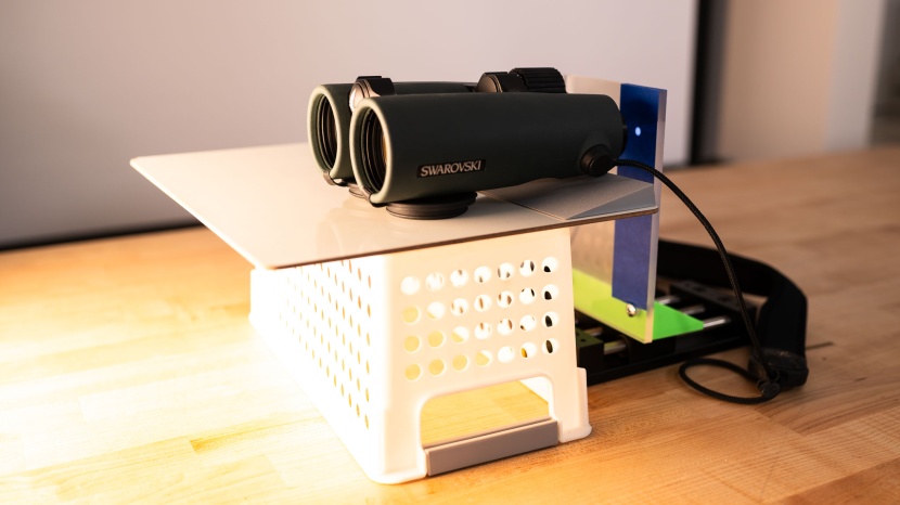 binoculars - here's a glimpse into our eye relief testing.