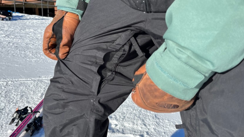 small, mesh-lined internal thigh vents provide the only ventilation...