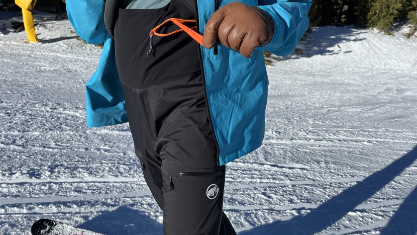 thigh pockets and a torso transceiver pocket comprise the mammut...