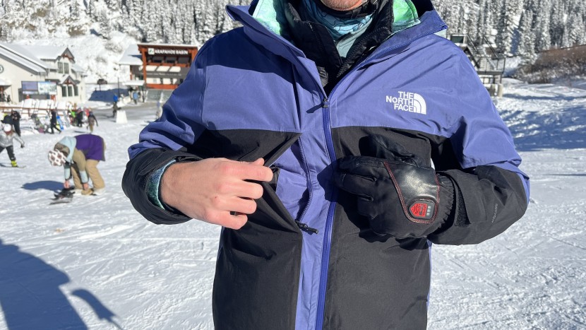 a useful chest pocket on the thermoball eco snow triclimate.