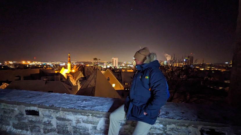 an evening gaze at over tallinn, estonia. despite its length and...