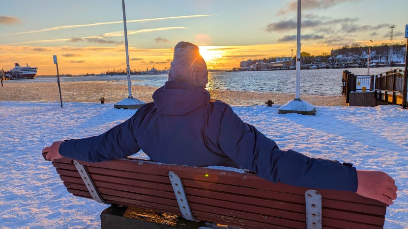 patagonia tres 3-in-1 parka - it's almost noon in helsinki. the sun is barely on the horizon and...